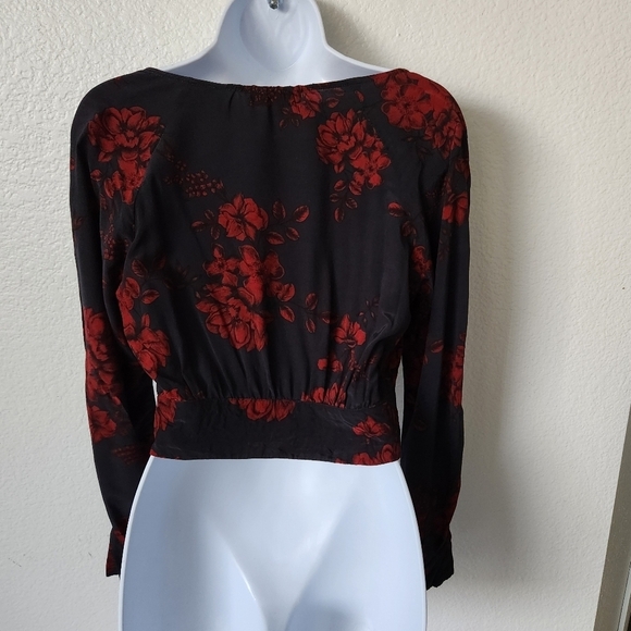 Marissa Webb Black and Red Crop Top - Picture 3 of 14